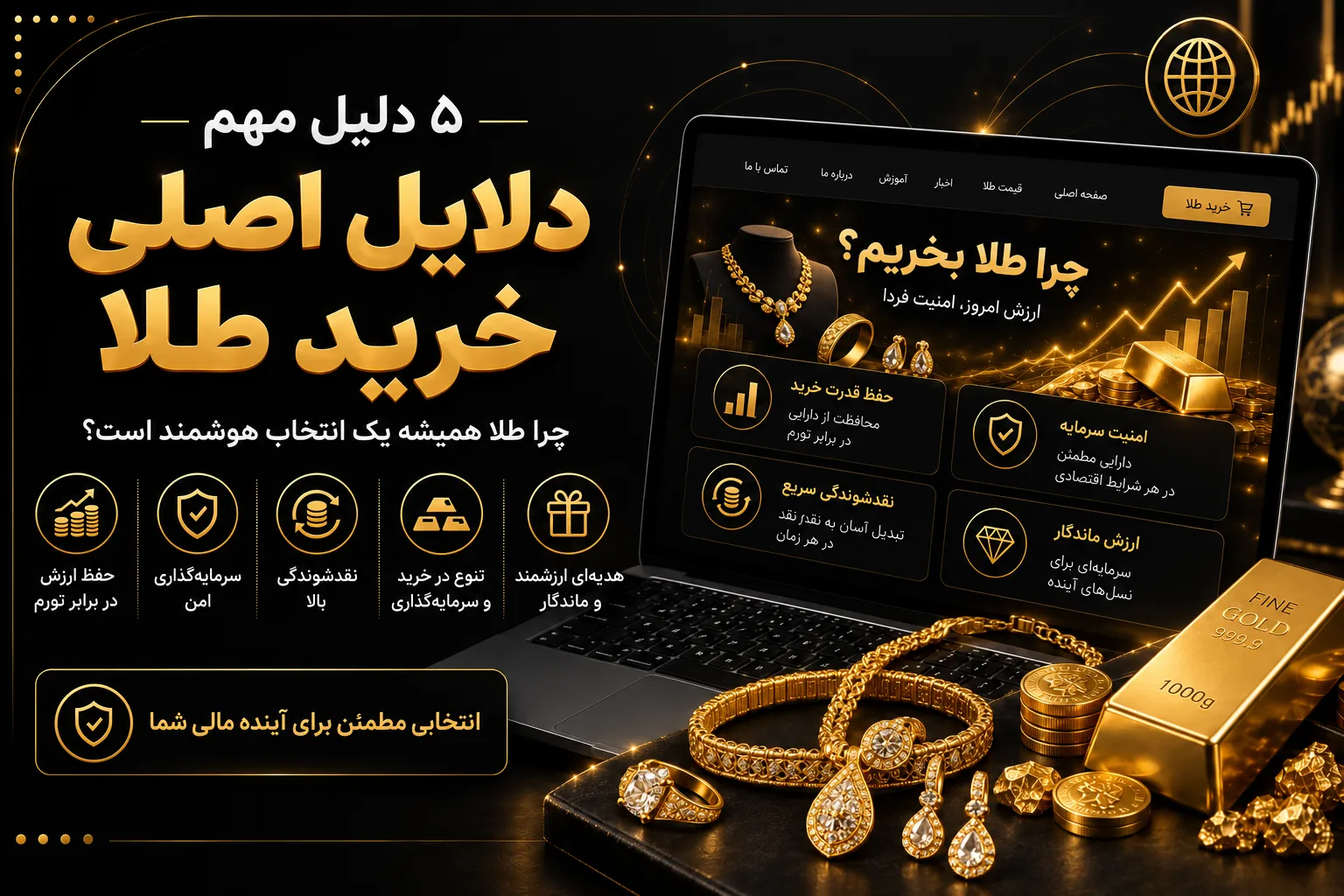 دلایل خرید و استفاده از طلا